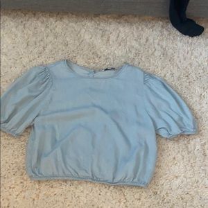 blue american eagle dress shirt